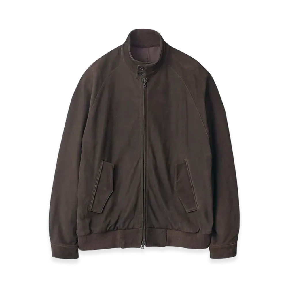 ssstein Cow Nubuck Swing Top Jacket "Dark Brown"
