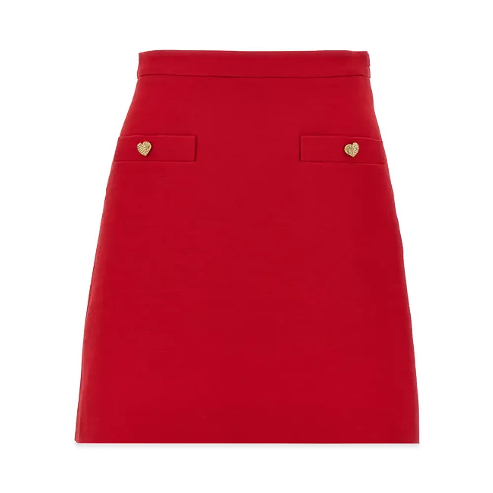 Valentino Garavani Women's Crepe Couture Skirt "Red"