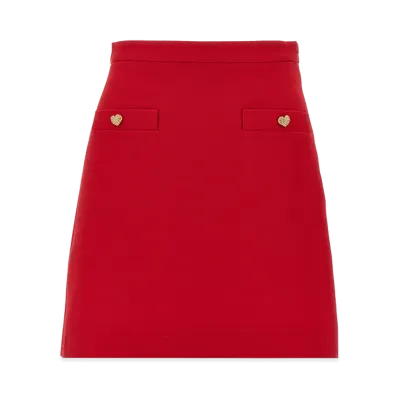 Valentino Garavani Women's Crepe Couture Skirt "Red"