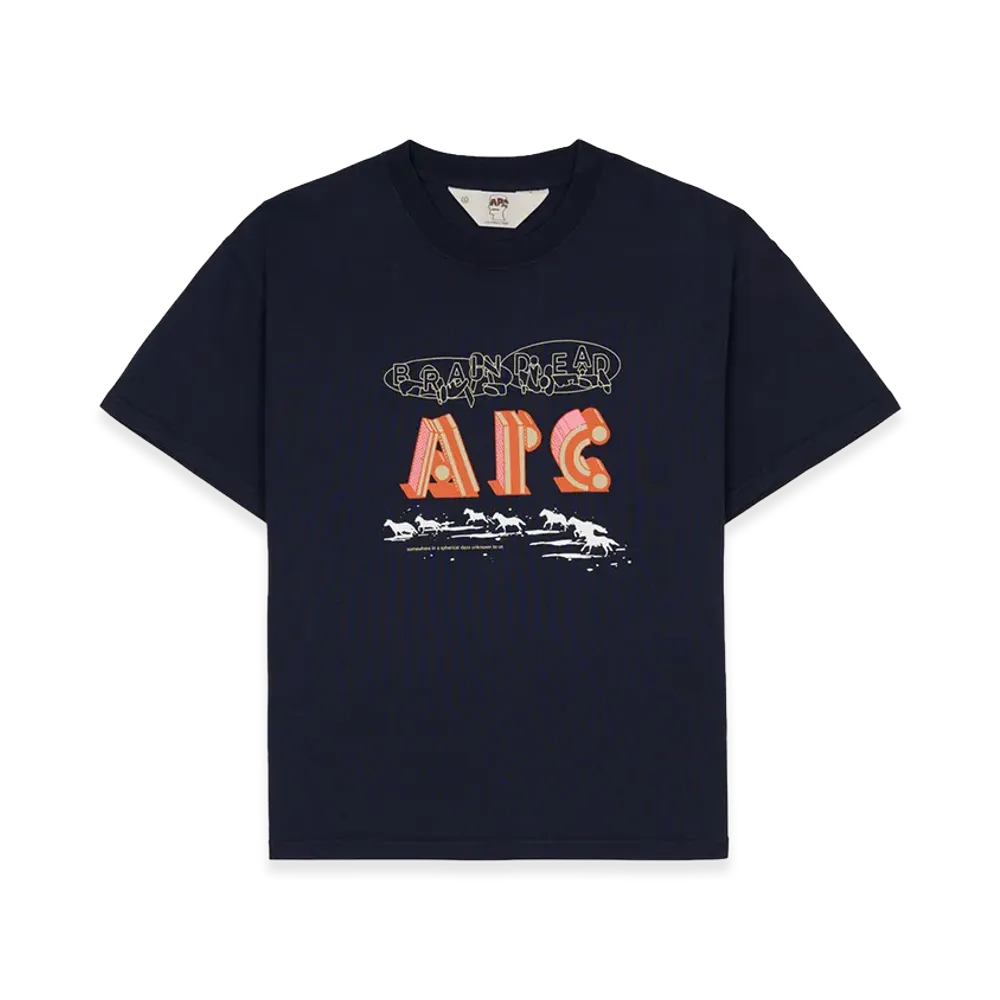 A.P.C. x Brain Dead In A Daze T-shirt "Navy"