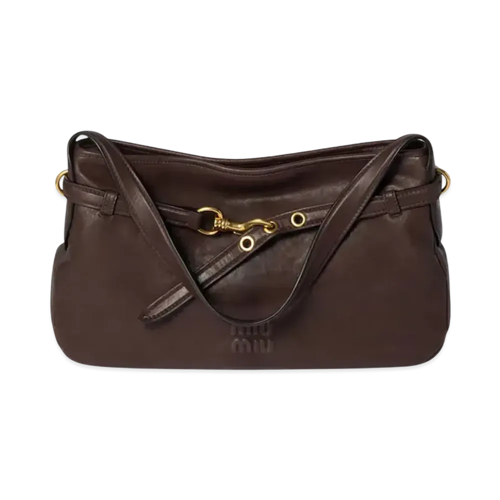 MIUMIU Aventure Nappa Leather Bag Medium "Brown"