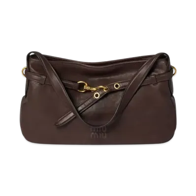 MIUMIU Aventure Nappa Leather Bag Medium "Brown"