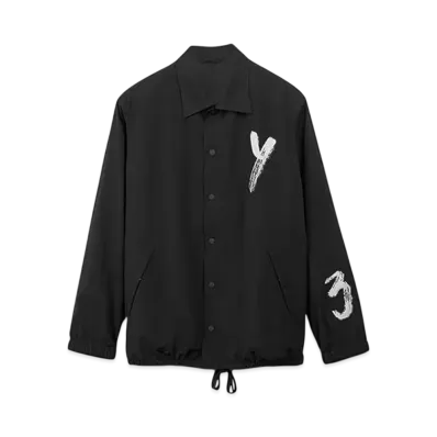 Y-3 Weissly Oversized Brushed Logo Coach Jacket "Black"