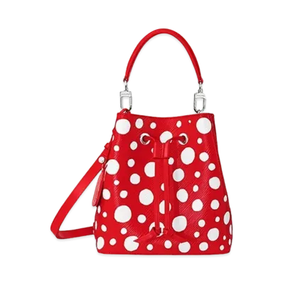 Louis Vuitton x Yayoi Kusama Neo Noe BB Monogram Empreinte Leather Infinity Dots Japan Exclusive "Rouge/Blanc"