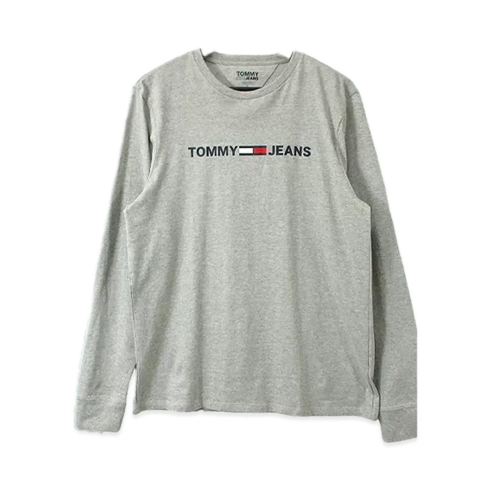 TOMMY JEANS Horizon Long Sleeve T-Shirt Us Model "GreyHeather"