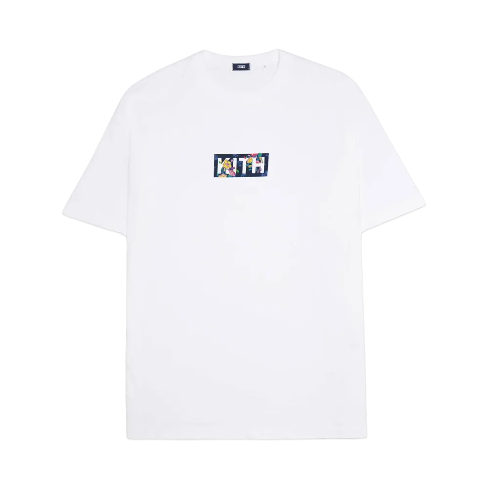 Kith Begonia Floral Classic Logo Tee "White"