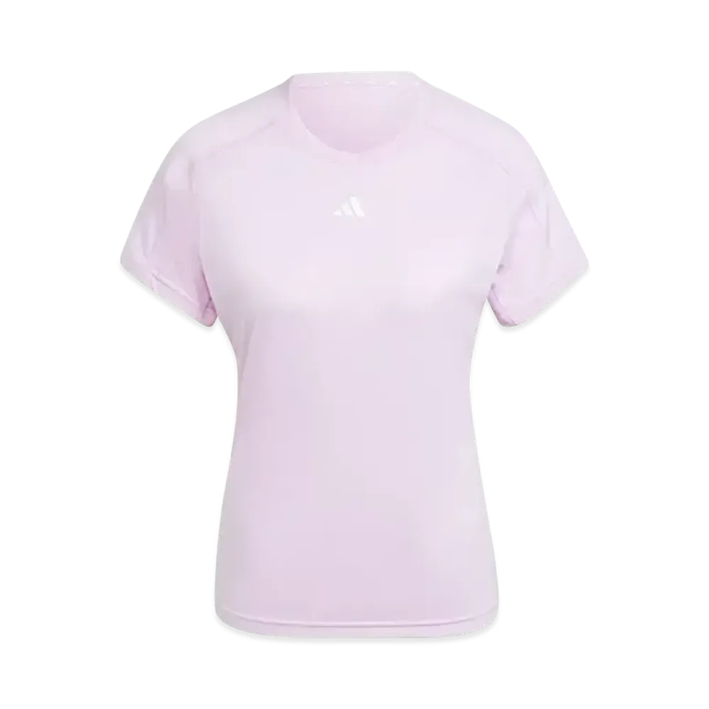 adidas Aeroready Train Essentials Minimal Logo Crewneck Short Sleeve T-Shirt "Bliss Lilac/White"