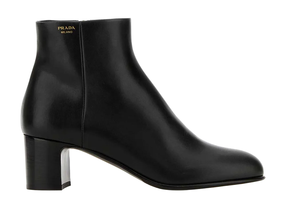 PRADA Women's Leather Ankle Boots "Black"