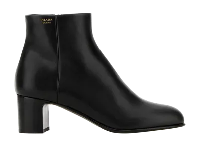 PRADA Women's Leather Ankle Boots "Black"