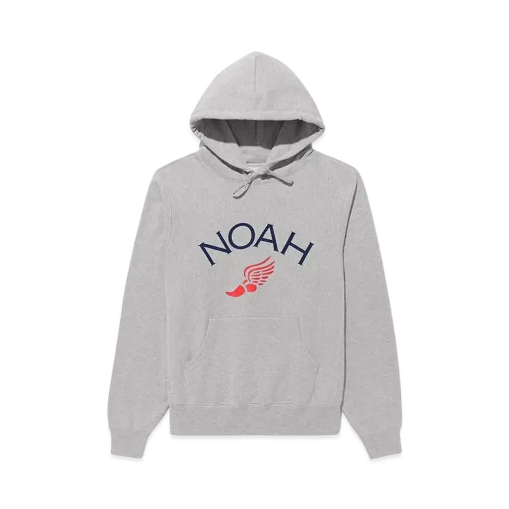 Noah Winged Foot Logo Hoodie "Hether Grey"