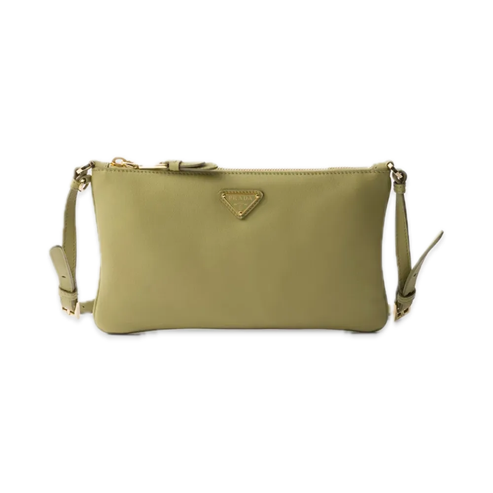 PRADA Leather Pouch "Light Green"