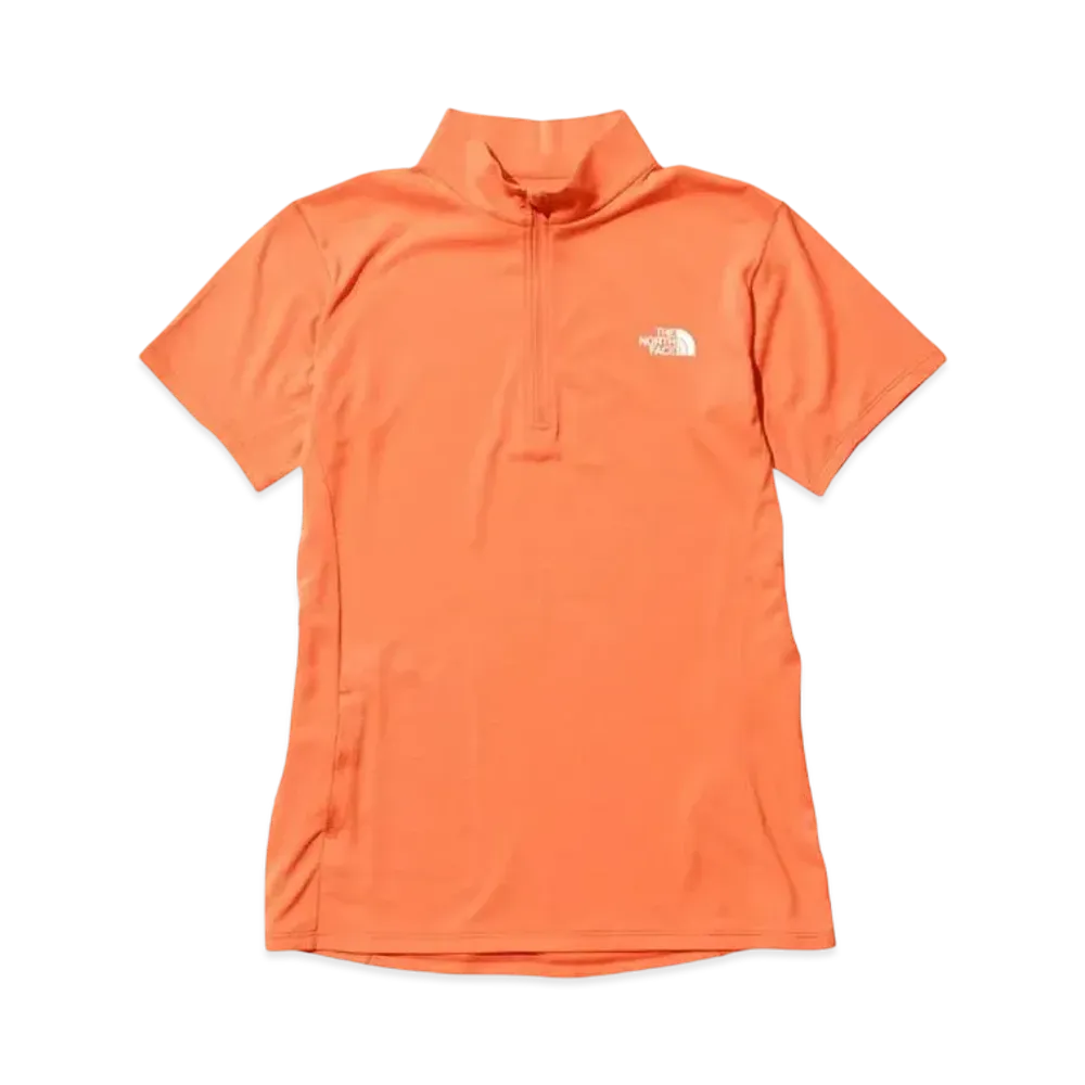 The North Face Short Sleeve Flash Dry 3D Zip Up "Dusty Coral Orange"