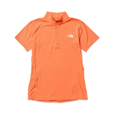 The North Face Short Sleeve Flash Dry 3D Zip Up "Dusty Coral Orange"
