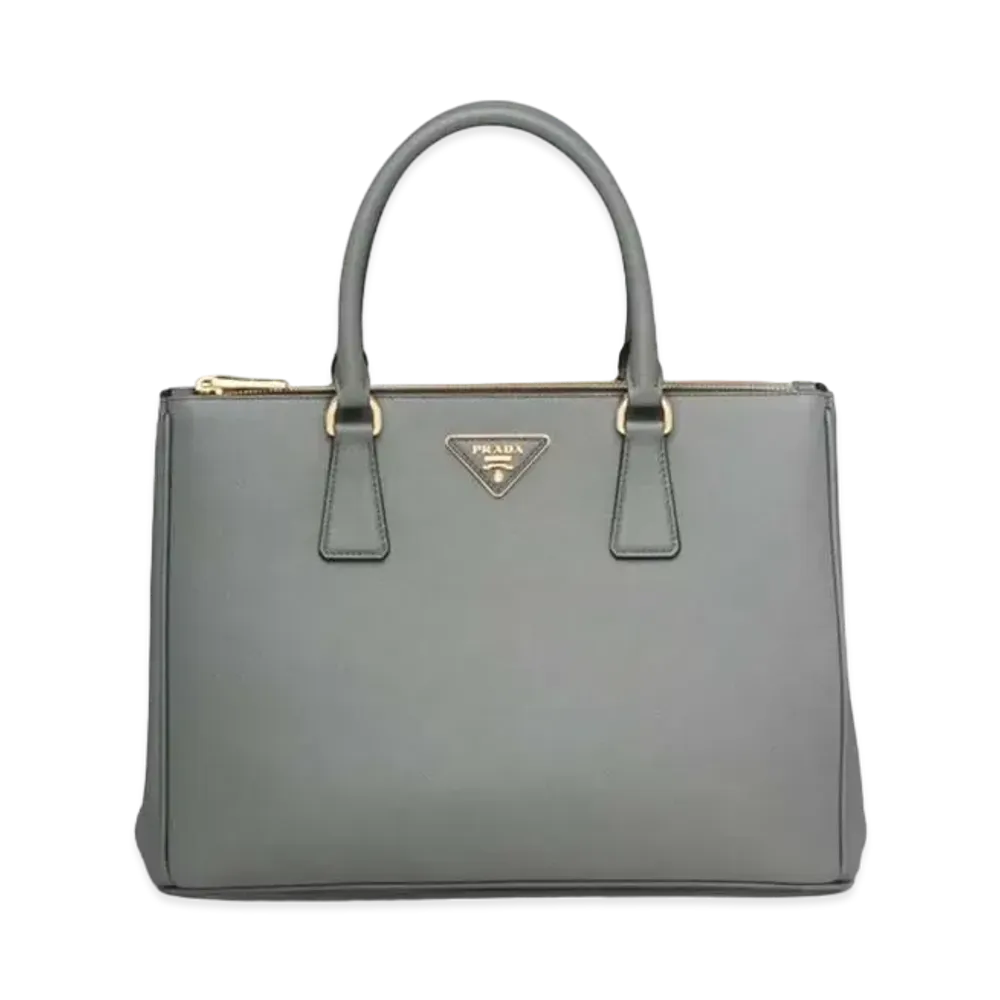 PRADA Galleria Saffiano Leather Large Bag "Gray"
