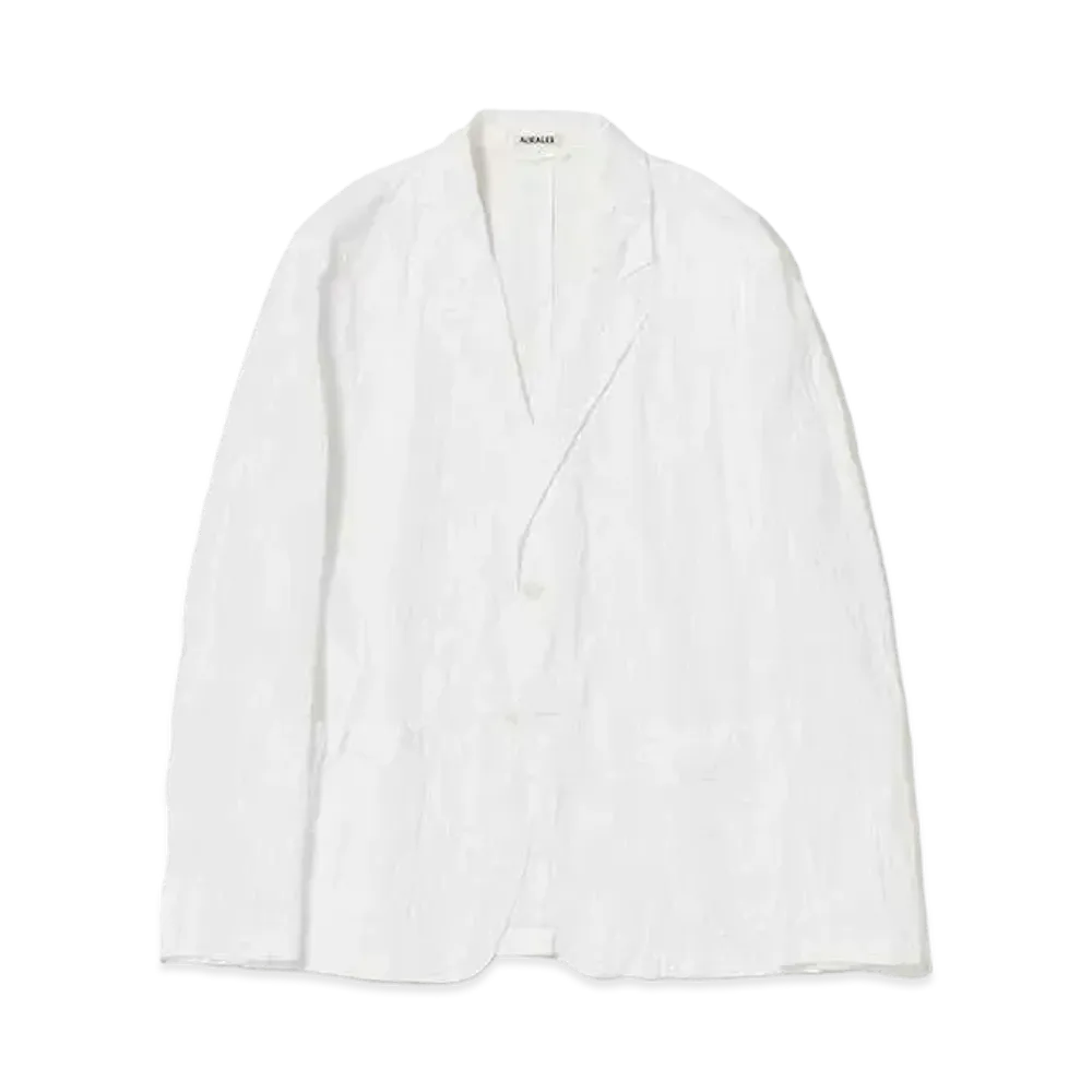 AURALEE Wrinkled Washed Finx Twill Jacket "White"