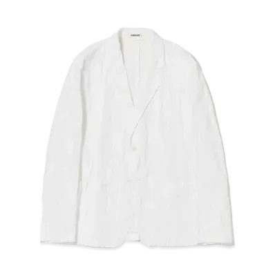 AURALEE Wrinkled Washed Finx Twill Jacket "White"
