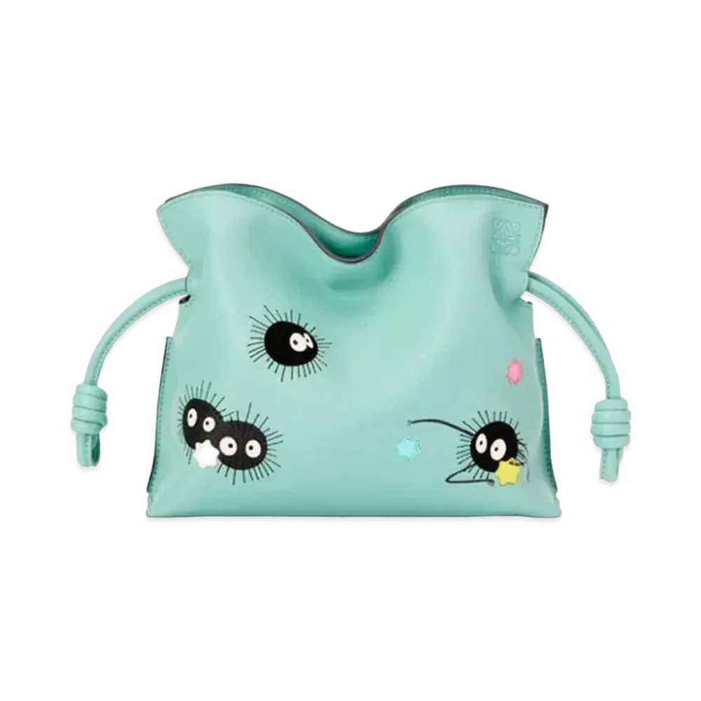 LOEWE x Spirited Away Susuwatari Mini Flamenco Clutch In Nappa Calfskin "Fresh Mint"
