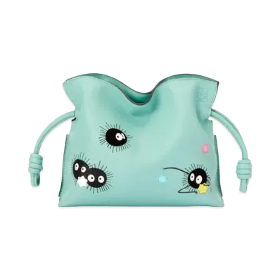 LOEWE x Spirited Away Susuwatari Mini Flamenco Clutch In Nappa Calfskin "Fresh Mint"