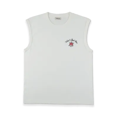 WIND AND SEA Rose Logo No Sleeve Tee "White"