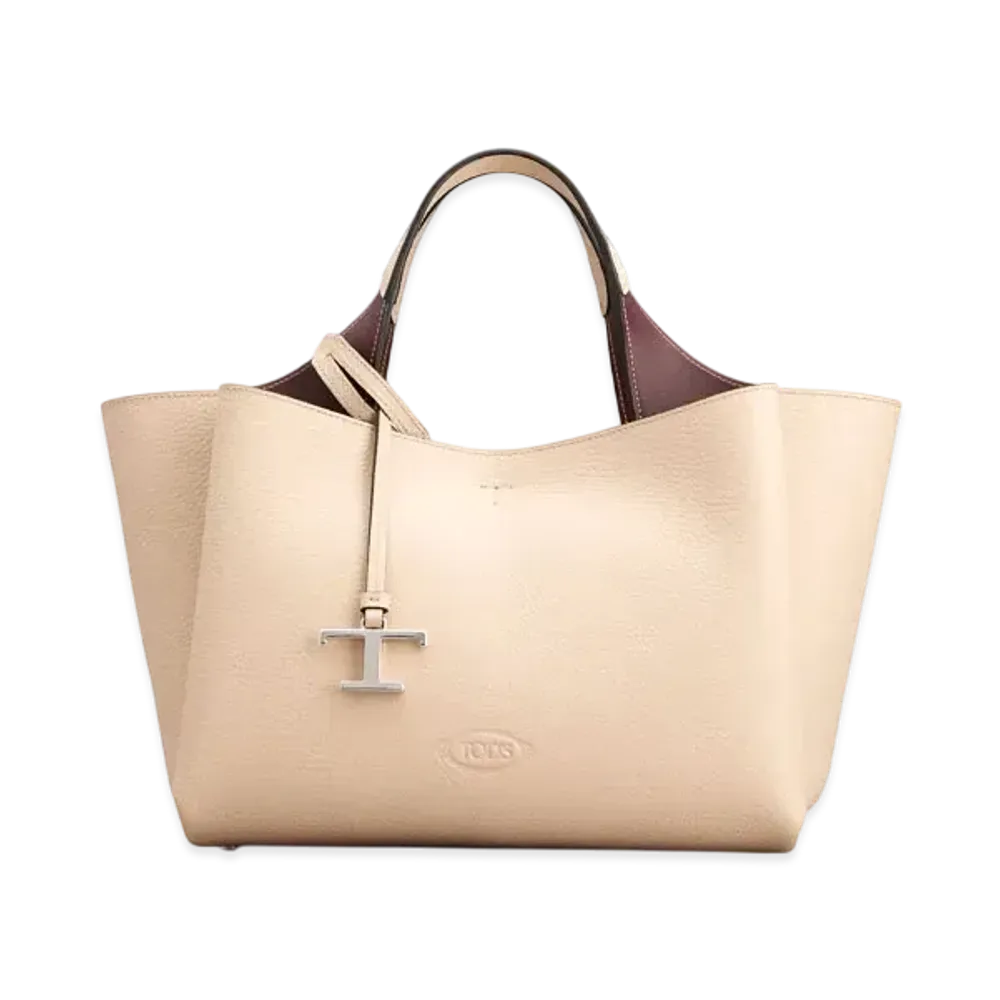 TOD'S Bag in Leather Mini "Off White "