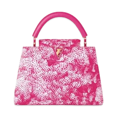 Louis Vuitton x Yayoi Kusama Capucines BB Taurillon Leather Infinity Net "Fuchsia"