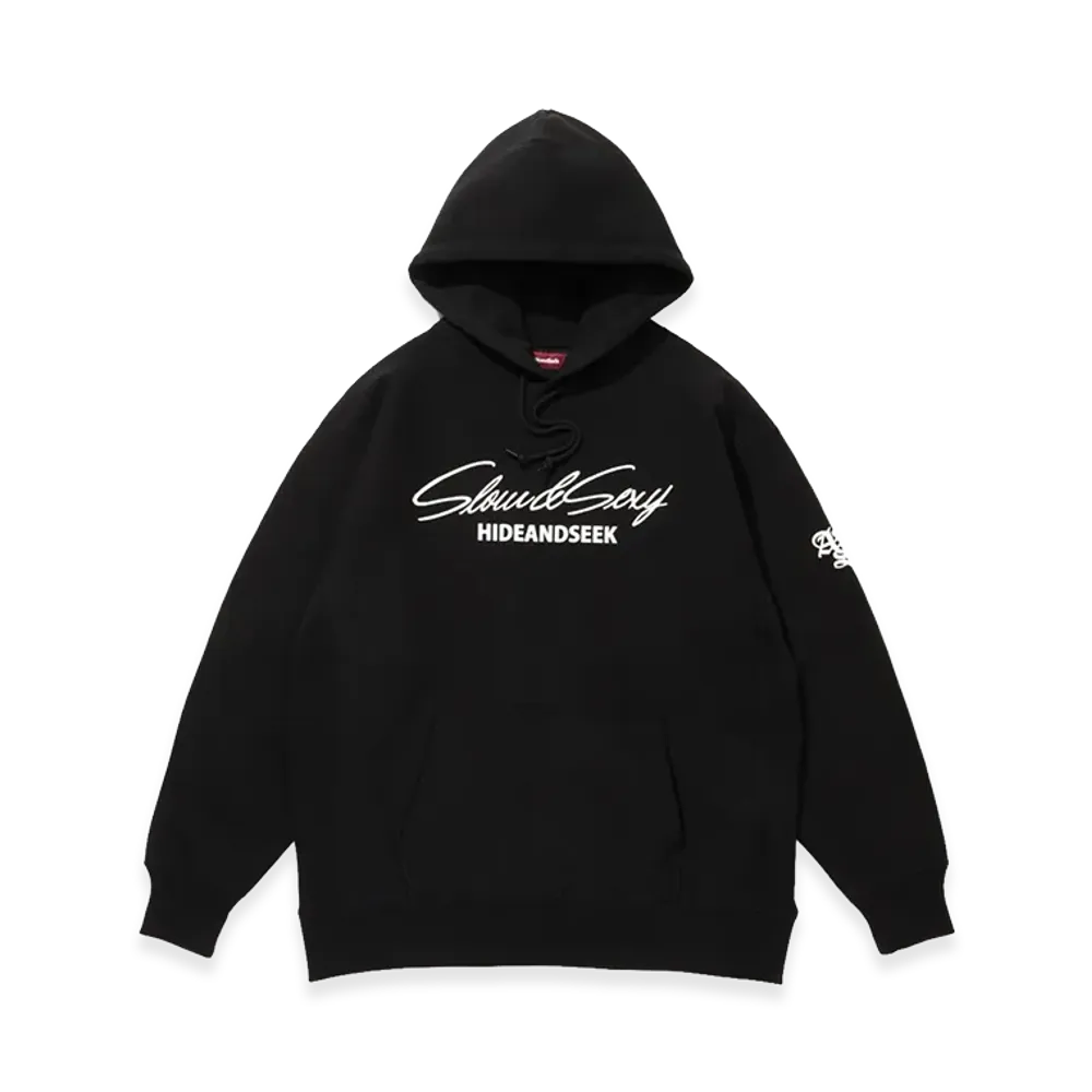Hide and Seek Slow&Sexy Hooded Sweat Shirt "Black/White"