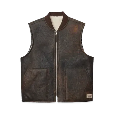 Stussy Reversible Shearling Workgear Vest "Brown"