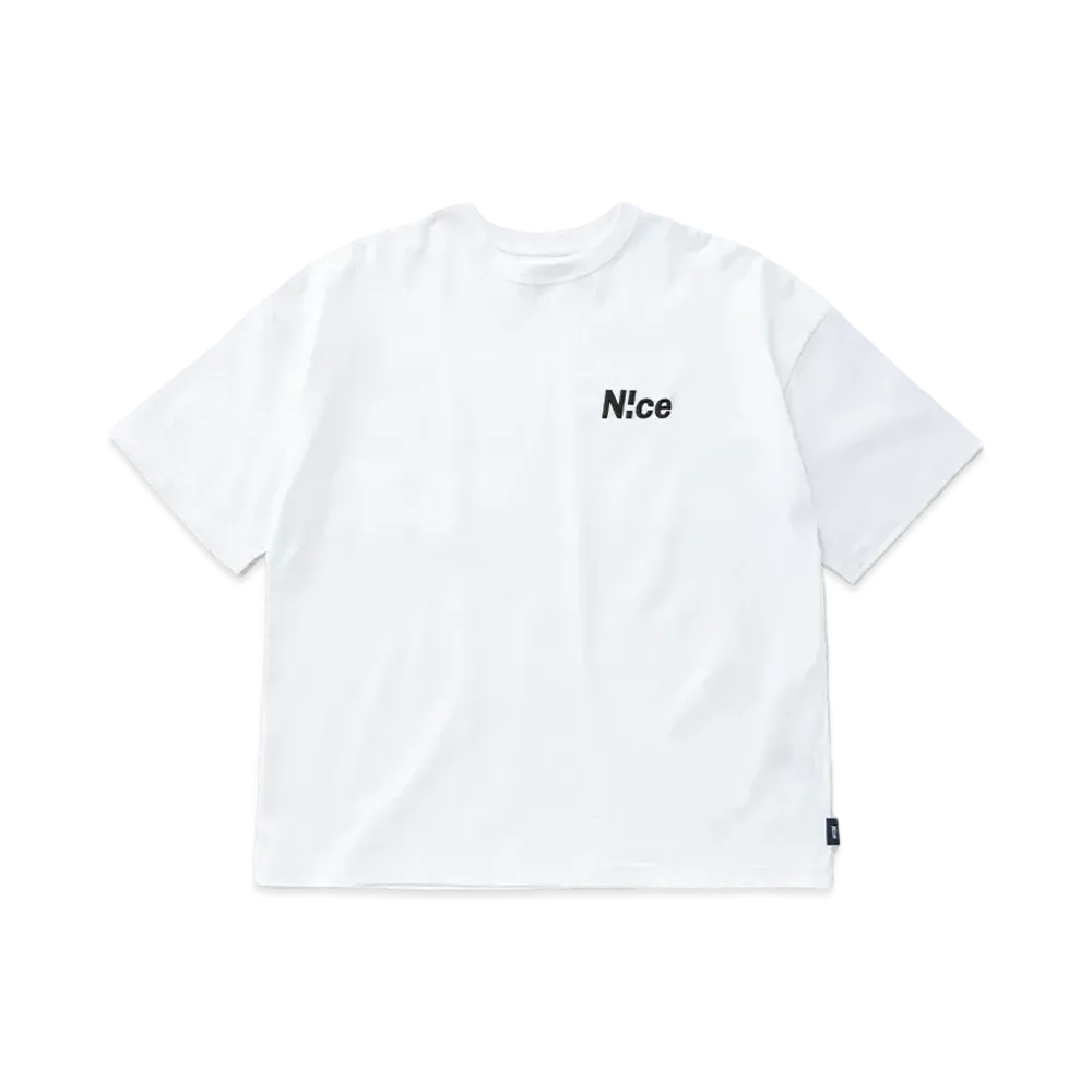 N!ce Embroidery Tee "White"