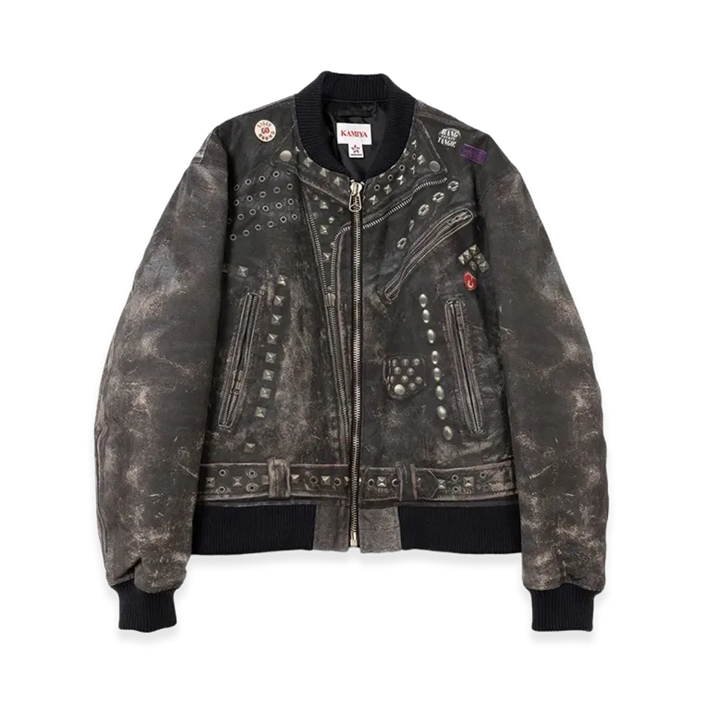 KAMIYA Trompe I'Oeil Print Blouson "Black"