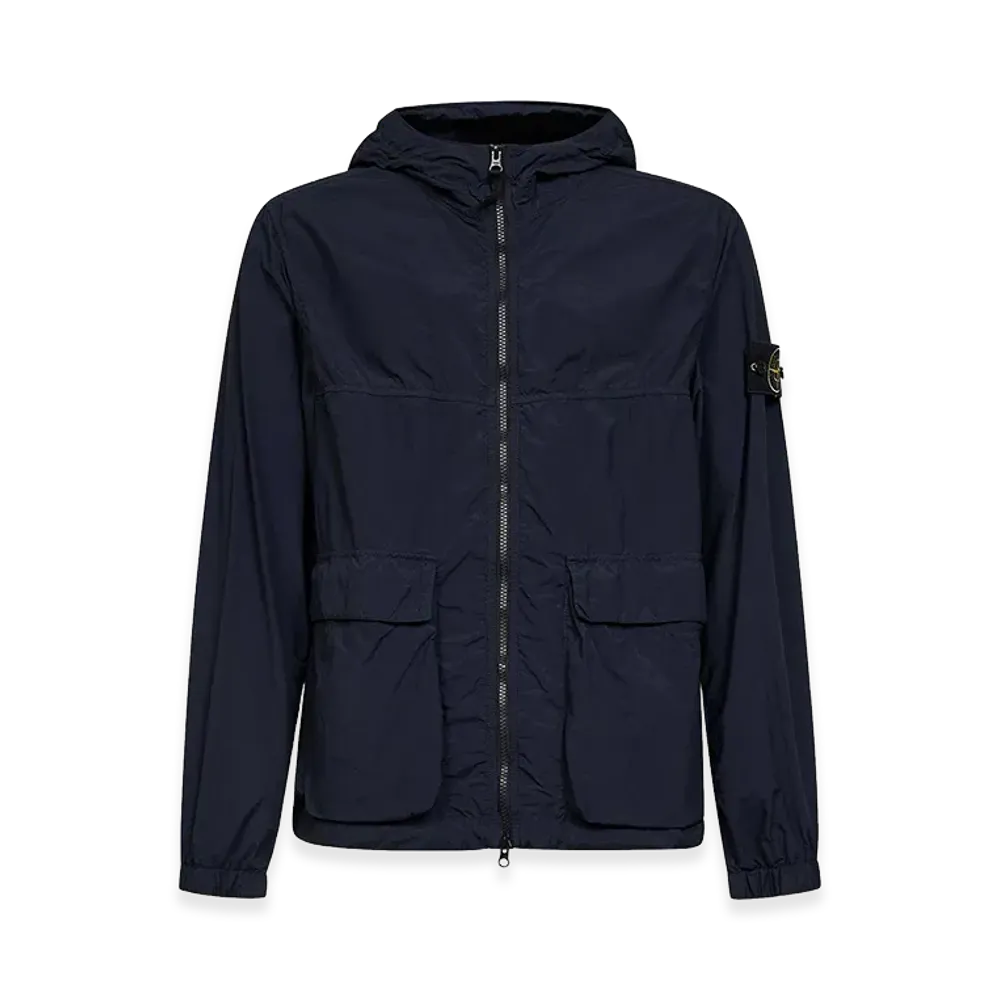 Stone Island Nylon Hooded Jacket "Blue"