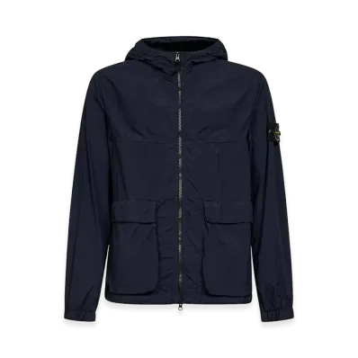 Stone Island Nylon Hooded Jacket "Blue"