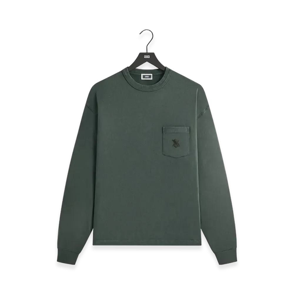 Kith Sueded Jersey Long Sleeve Leonard Pocket Tee "Machine"