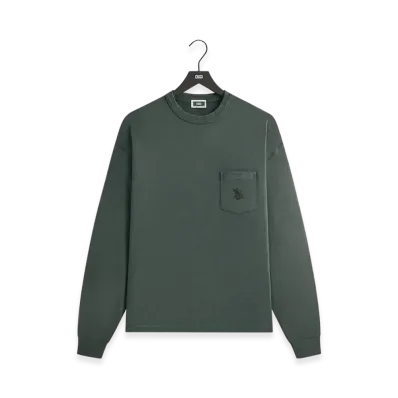 Kith Sueded Jersey Long Sleeve Leonard Pocket Tee "Machine"