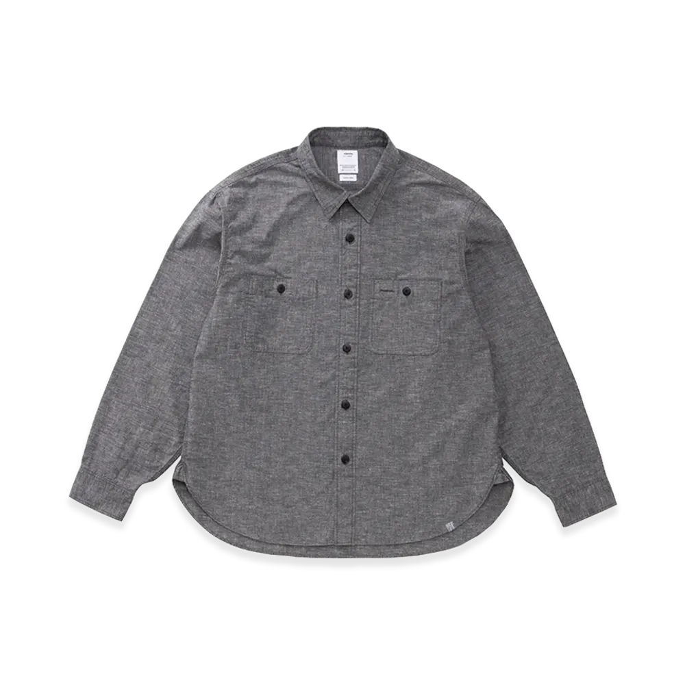 visvim Briggs Chambray L/S DMGD "Black"