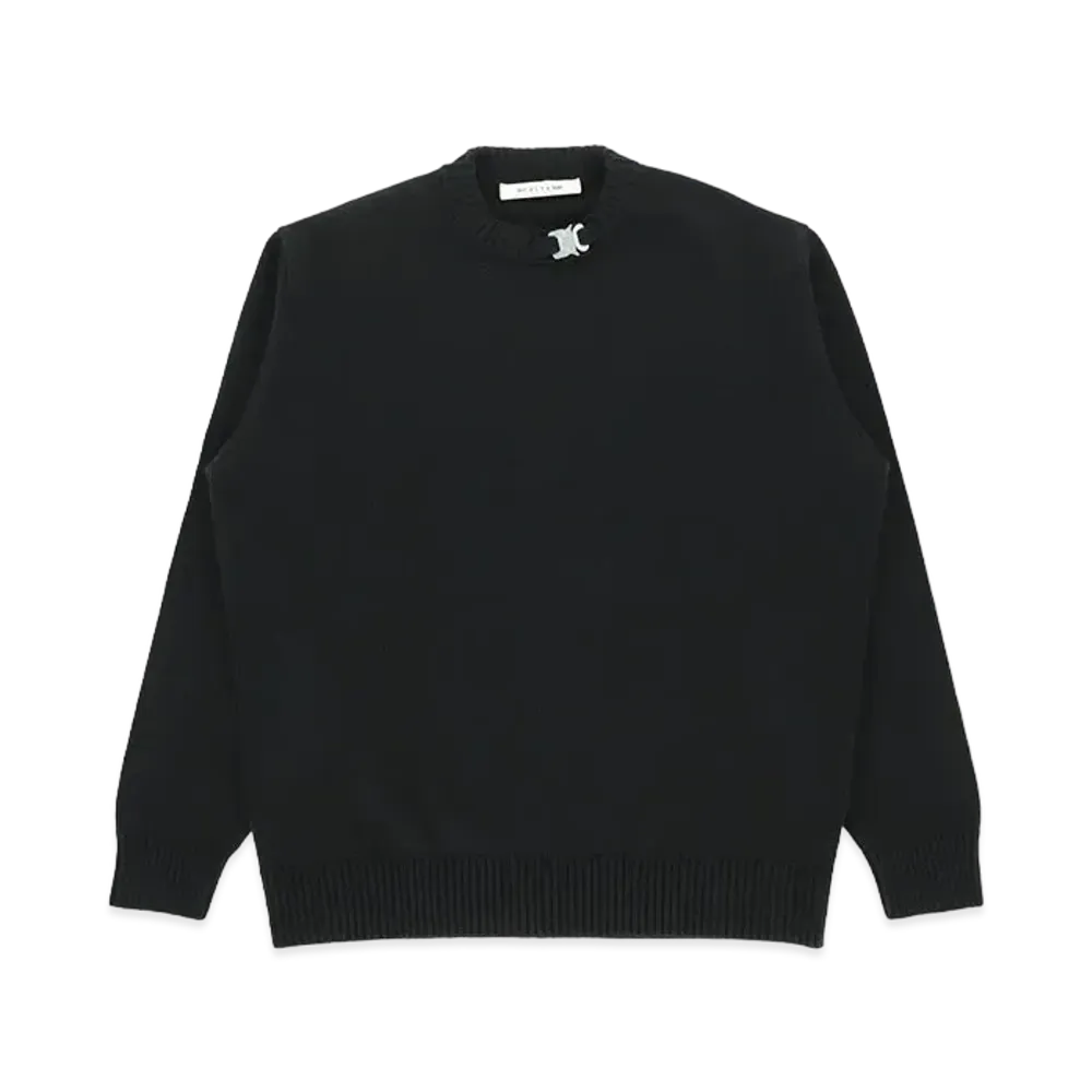 1017 ALYX 9SM Buckle Collar Crewneck "Black"