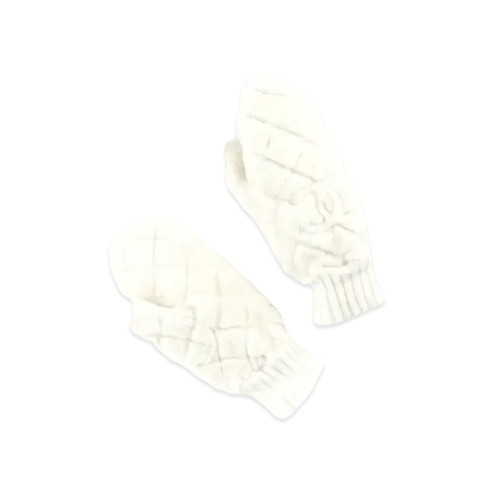 CHANEL Mittens Lambskin Shearling Cashmere "Ivory"