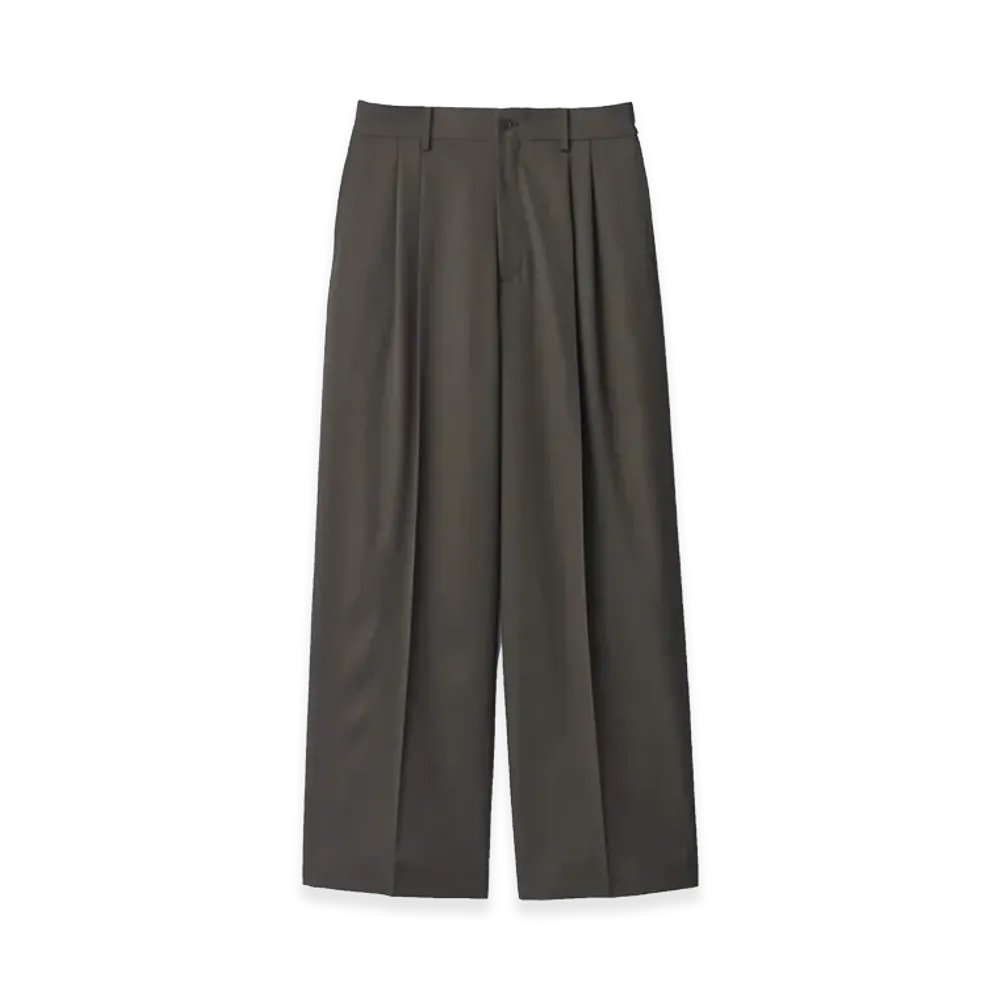 ssstein Long Wide Trousers "Grey Khaki"