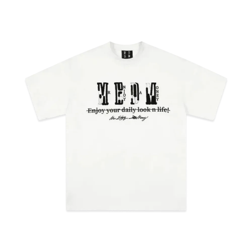 MR. ENJOY DA MONEY Broken Pattipure Short Sleeve "White"