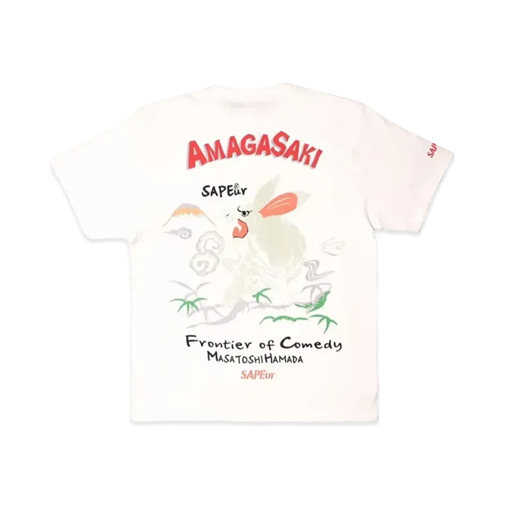 SAPEur x MASATOSHI HAMADA Tsukkomi Barking Rabbit S/S Tee "White"