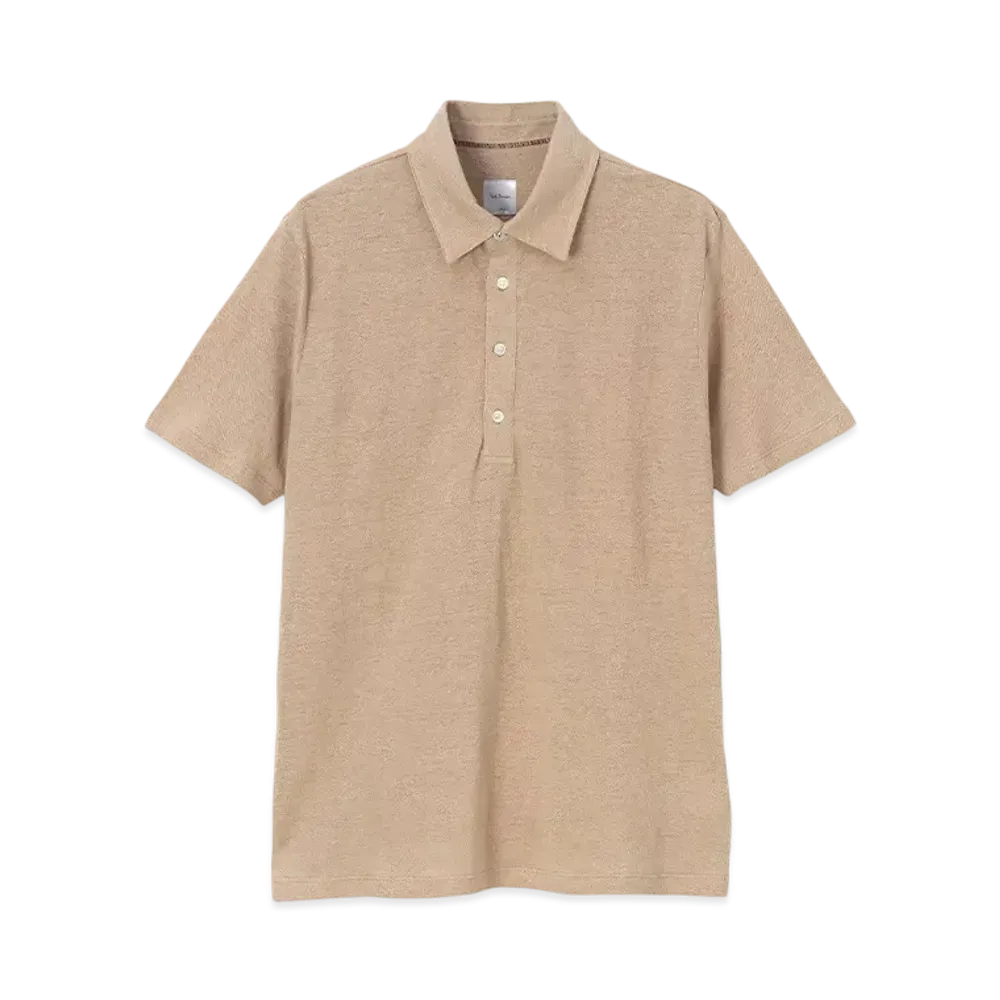 Paul Smith Colored Linen Polo Shirt "Beige"