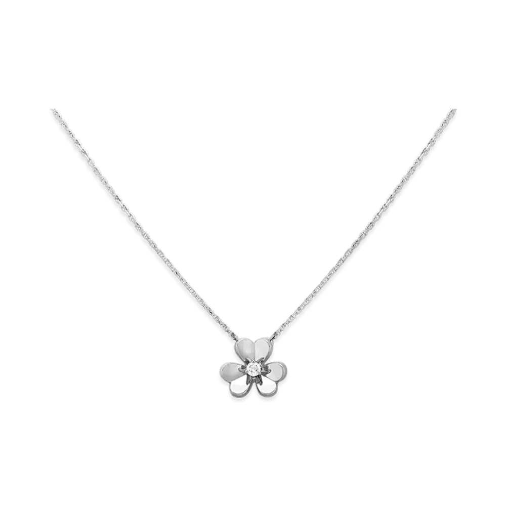 Van Cleef & Arpels Frivole pendant mini model "18K White gold/Diamond"