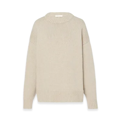The Row Women's Ophelia Wool and Cashmere Tops "Sand"