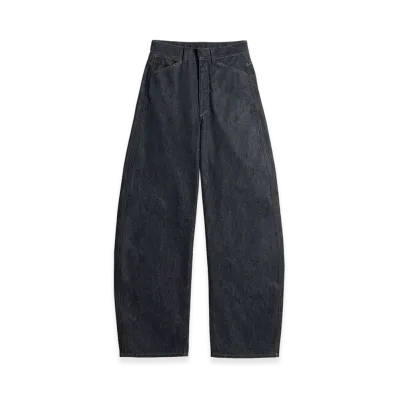 LEMAIRE Women's Denim High Waisted Curved Pants "Slate"
