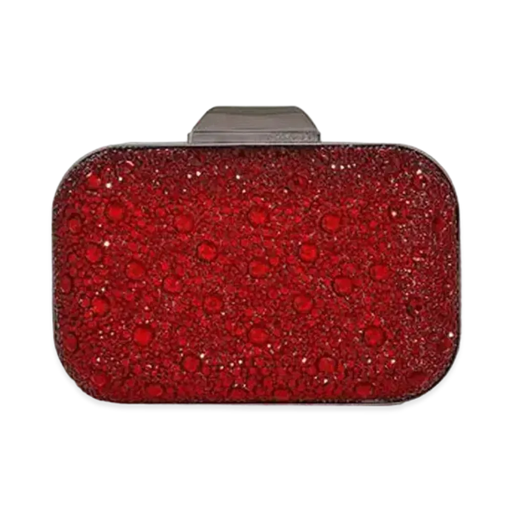 Jimmy Choo Cloud Crystal Clutch Bag "Red"