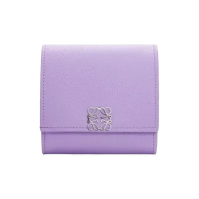LOEWE Anagram Compact Flap Wallet Peble Grain Calf "Lightmauve"