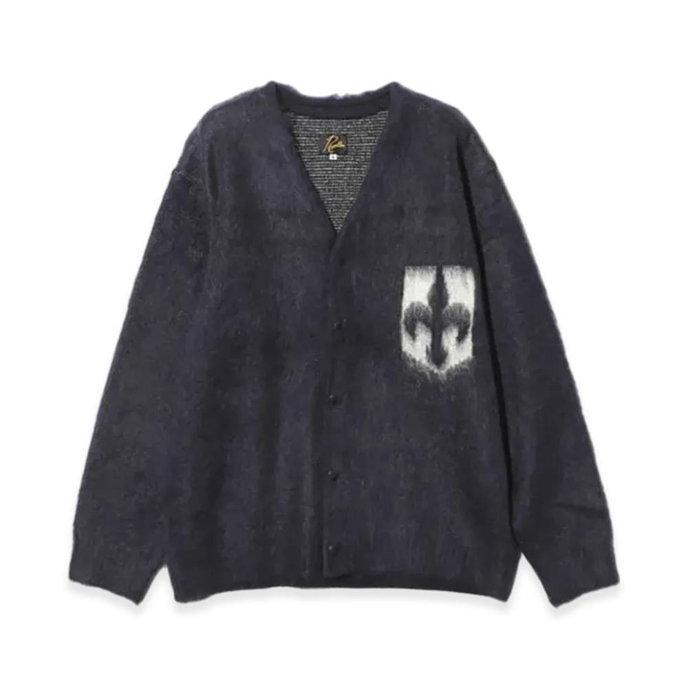 NEEDLES Mohair Cardigan - Emblem "Navy"
