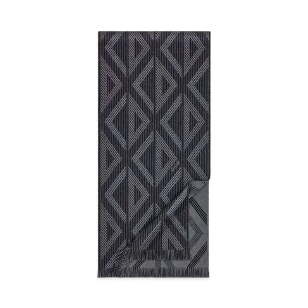 Dior CD Diamond Scarf Wool "Black"