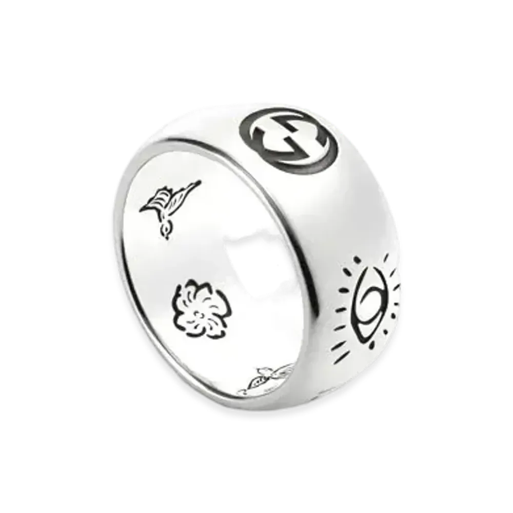 GUCCI Blind For Love Ring In Silver