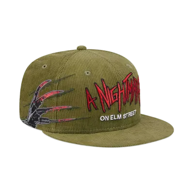 NEW ERA 59Fifty A Nightmare on Elm Street Corduroy "Moss Green"