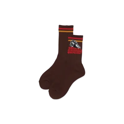 HYSTERIC GLAMOUR VIXEN GIRL Sports Socks "Brown"